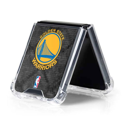 NBA Golden State Warriors Dark Rust Galaxy Z Flip5 5G Clear Case