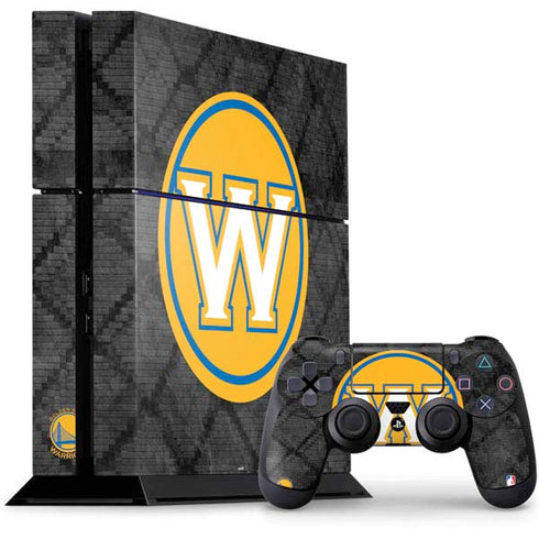 NBA Golden State Warriors Dark Rust PS4 Console and Controller Bundle Skin