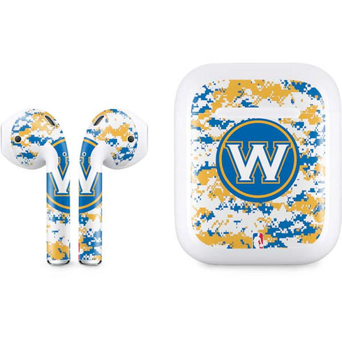 NBA Golden State Warriors Digi Camo Apple AirPods Skin