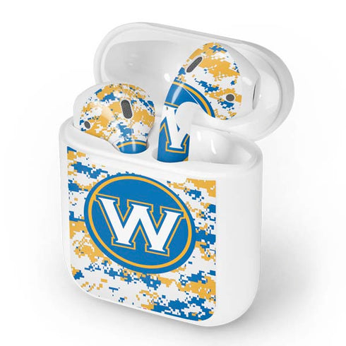 NBA Golden State Warriors Digi Camo Apple AirPods Skin