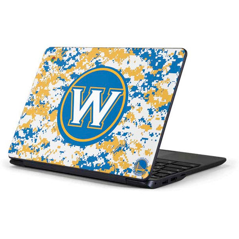 NBA Golden State Warriors Digi Camo Samsung Chromebook Skin