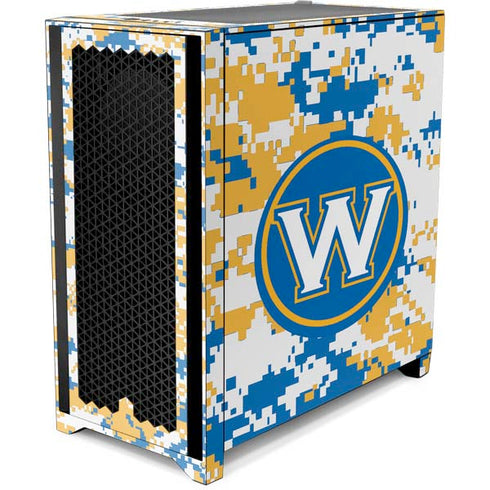 NBA Golden State Warriors Digi Camo Corsair 4000D Tempered Glass Mid-Tower ATX Case Skin