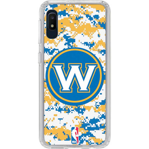 NBA Golden State Warriors Digi Camo Galaxy A10e Clear Case
