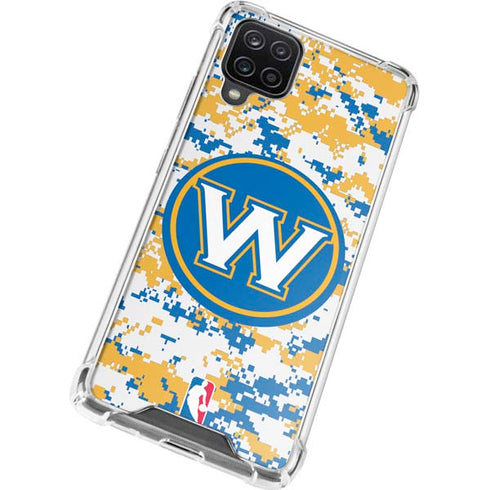 NBA Golden State Warriors Digi Camo Galaxy A12 Clear Case