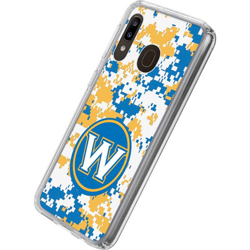 NBA Golden State Warriors Digi Camo Galaxy A20 Clear Case