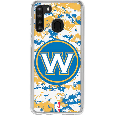 NBA Golden State Warriors Digi Camo Galaxy A21 Clear Case