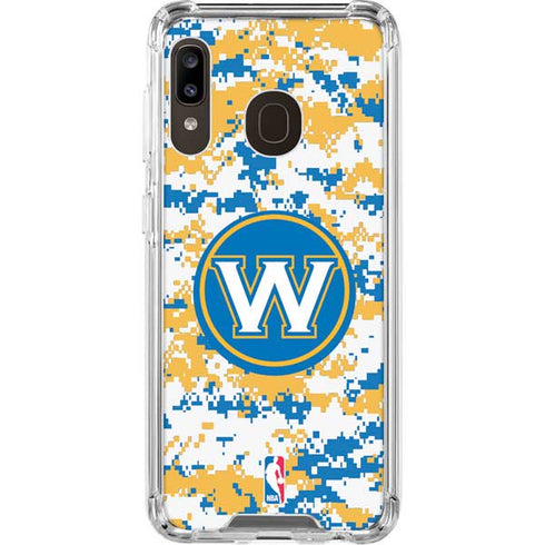 NBA Golden State Warriors Digi Camo Galaxy A30 Clear Case