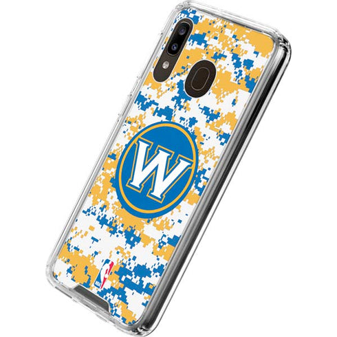 NBA Golden State Warriors Digi Camo Galaxy A30 Clear Case