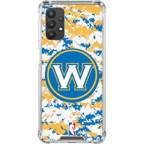 NBA Golden State Warriors Digi Camo Galaxy A32 5G Clear Case