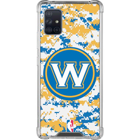 NBA Golden State Warriors Digi Camo Galaxy A51 5G Clear Case