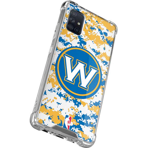 NBA Golden State Warriors Digi Camo Galaxy A51 5G Clear Case
