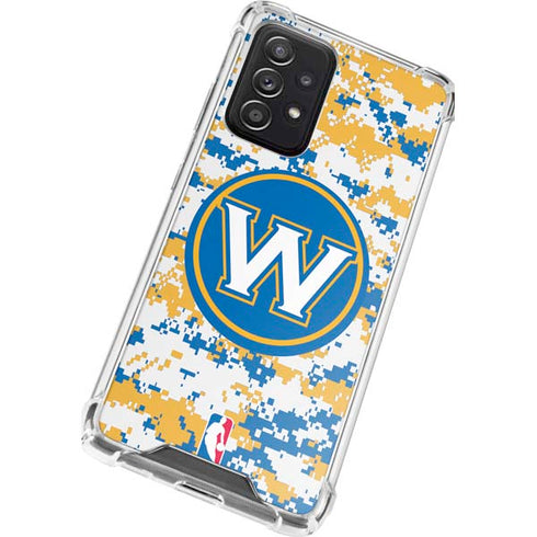 NBA Golden State Warriors Digi Camo Galaxy A52 5G Clear Case