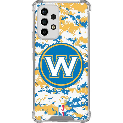 NBA Golden State Warriors Digi Camo Galaxy A53 5G Clear Case