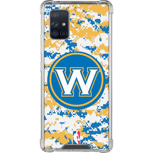 NBA Golden State Warriors Digi Camo Galaxy A71 5G Clear Case