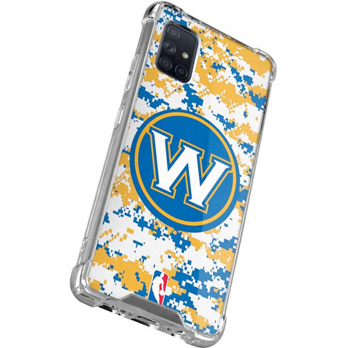 NBA Golden State Warriors Digi Camo Galaxy A71 5G Clear Case