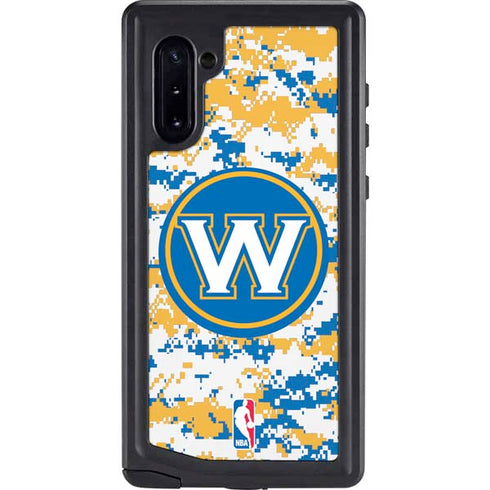 NBA Golden State Warriors Digi Camo Galaxy Note 10 Waterproof Case