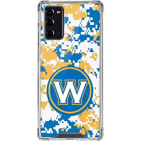 NBA Golden State Warriors Digi Camo Galaxy Note20 5G Clear Case