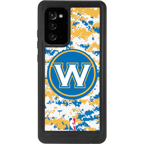 NBA Golden State Warriors Digi Camo Galaxy Note20 5G Waterproof Case