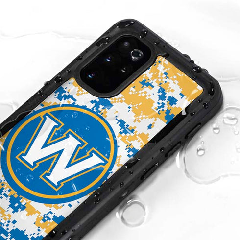 NBA Golden State Warriors Digi Camo Galaxy S20 Plus Waterproof Case