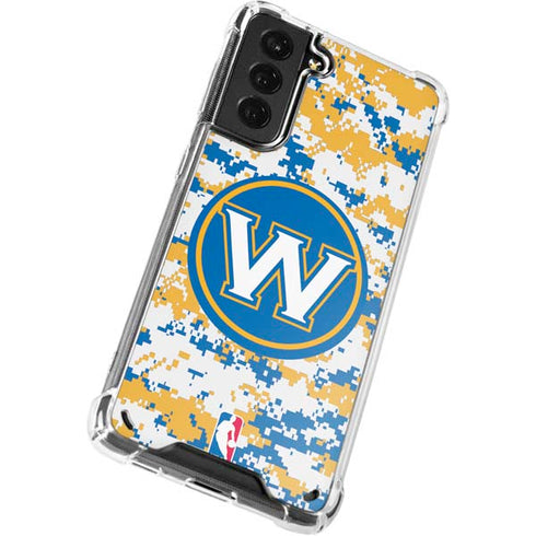 NBA Golden State Warriors Digi Camo Galaxy S21 5G Clear Case