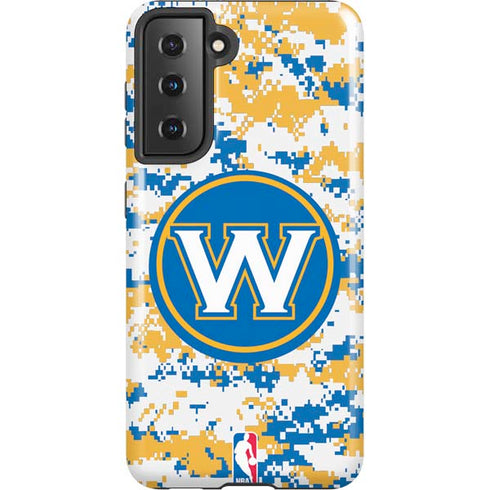 NBA Golden State Warriors Digi Camo Galaxy S21 5G Pro Case