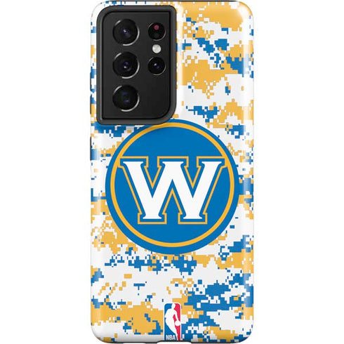 NBA Golden State Warriors Digi Camo Galaxy S21 Ultra 5G Pro Case