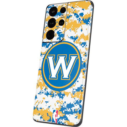 NBA Golden State Warriors Digi Camo Galaxy S21 Ultra 5G Skin