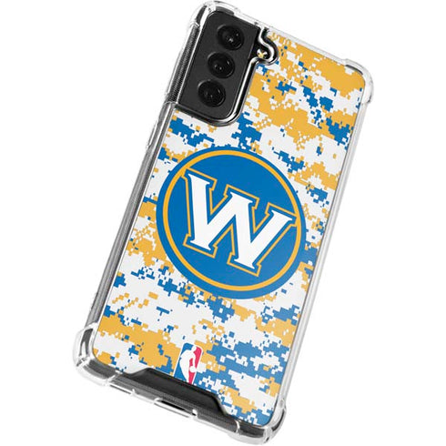 NBA Golden State Warriors Digi Camo Galaxy S22 Clear Case