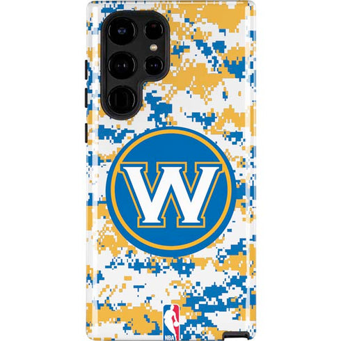 NBA Golden State Warriors Digi Camo Galaxy S22 Ultra Pro Case