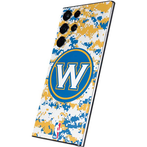 NBA Golden State Warriors Digi Camo Galaxy S22 Ultra Skin