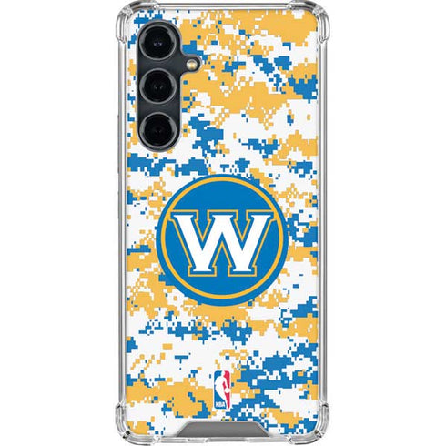 NBA Golden State Warriors Digi Camo Galaxy S23 FE Clear Case