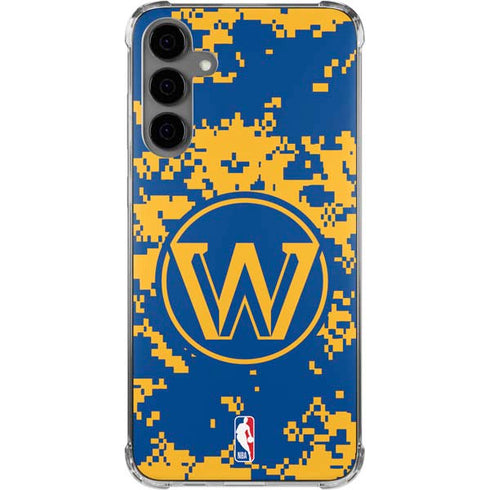 NBA Golden State Warriors Digi Camo Galaxy S24 Plus Clear Case