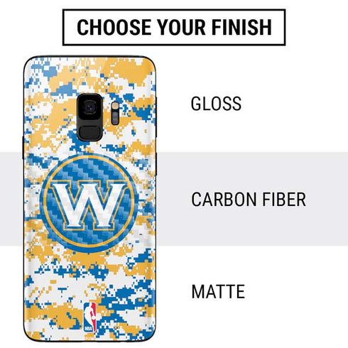 NBA Golden State Warriors Digi Camo Galaxy S9 Skin