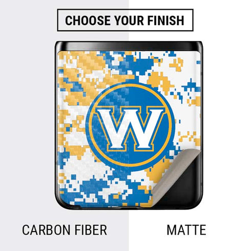 NBA Golden State Warriors Digi Camo Galaxy Z Flip Skin