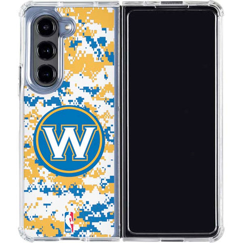 NBA Golden State Warriors Digi Camo Galaxy Z Fold5 5G Clear Case