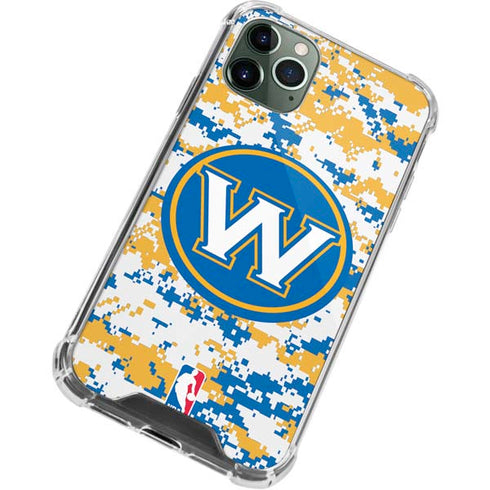 NBA Golden State Warriors Digi Camo iPhone 11 Pro Max Clear Case
