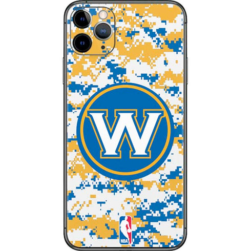 NBA Golden State Warriors Digi Camo iPhone 11 Pro Max Skin