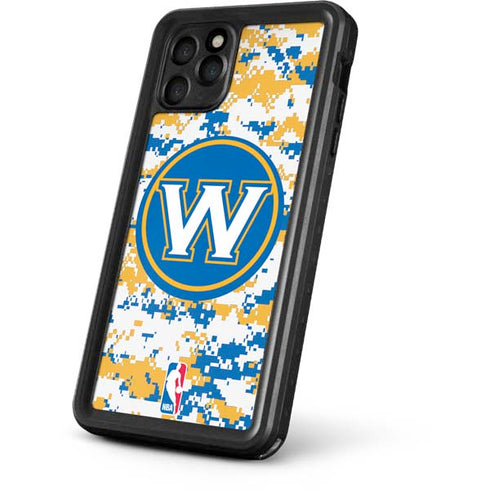 NBA Golden State Warriors Digi Camo iPhone 11 Pro Max Waterproof Case