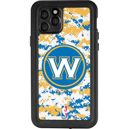 NBA Golden State Warriors Digi Camo iPhone 11 Pro Waterproof Case