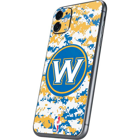 NBA Golden State Warriors Digi Camo iPhone 11 Skin