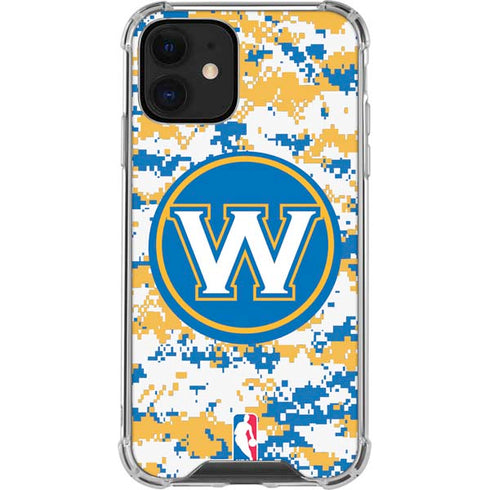 NBA Golden State Warriors Digi Camo iPhone 12 Mini Clear Case