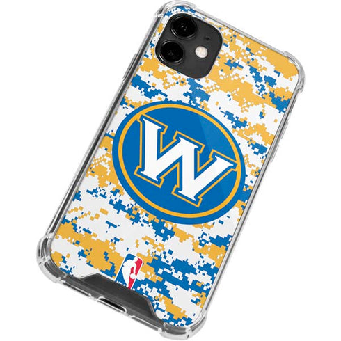 NBA Golden State Warriors Digi Camo iPhone 12 Mini Clear Case