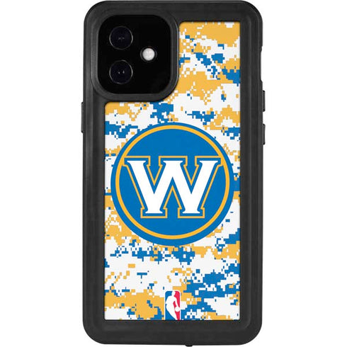 NBA Golden State Warriors Digi Camo iPhone 12 Mini Waterproof Case