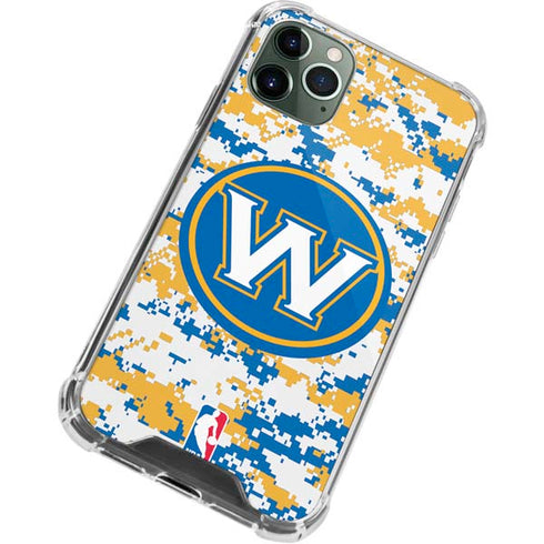 NBA Golden State Warriors Digi Camo iPhone 12 Pro Max Clear Case