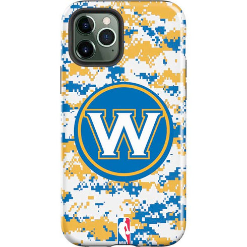 NBA Golden State Warriors Digi Camo iPhone 12 Pro Max Impact Case