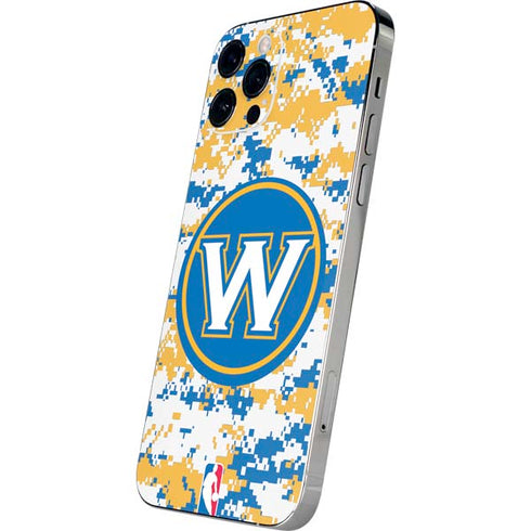 NBA Golden State Warriors Digi Camo iPhone 12 Pro Max Skin