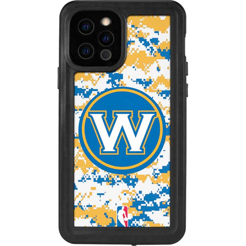 NBA Golden State Warriors Digi Camo iPhone 12 Pro Waterproof Case