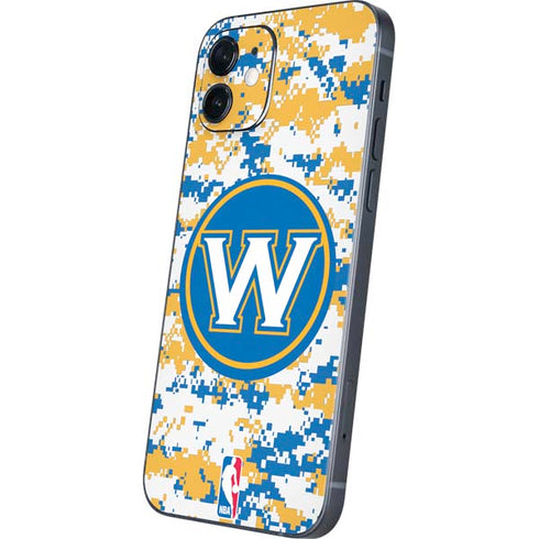 NBA Golden State Warriors Digi Camo iPhone 12 Skin