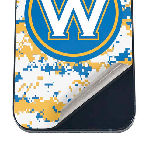 NBA Golden State Warriors Digi Camo iPhone 12 Skin
