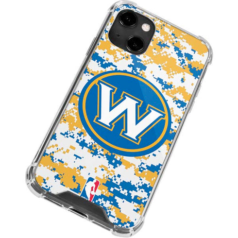 NBA Golden State Warriors Digi Camo iPhone 13 Clear Case